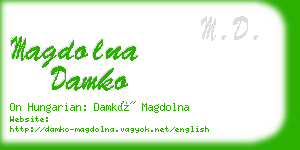 magdolna damko business card